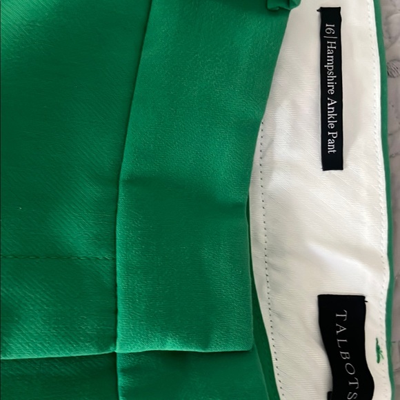 Talbots Vibrant Green Hampshire Ankle Pants - Picture 1 of 5